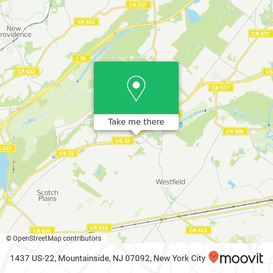 Mapa de 1437 US-22, Mountainside, NJ 07092