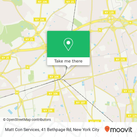 Mapa de Matt Con Services, 41 Bethpage Rd