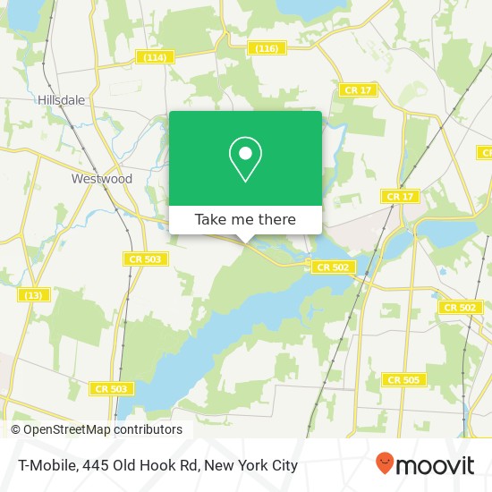 Mapa de T-Mobile, 445 Old Hook Rd