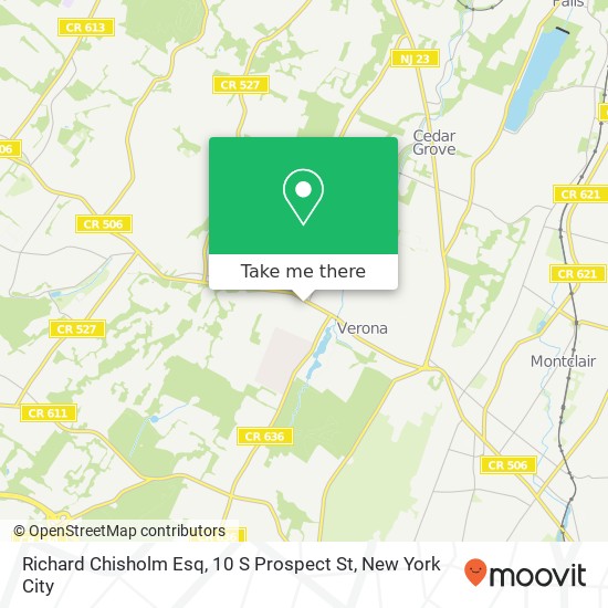 Richard Chisholm Esq, 10 S Prospect St map