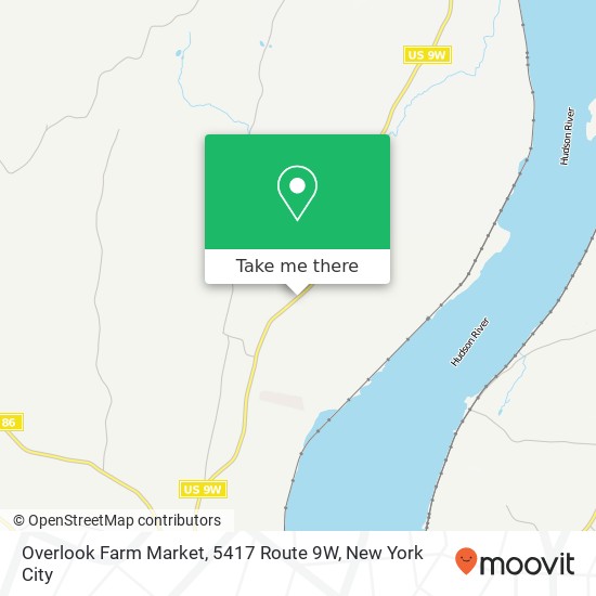Mapa de Overlook Farm Market, 5417 Route 9W