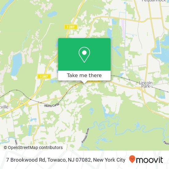 Mapa de 7 Brookwood Rd, Towaco, NJ 07082