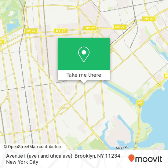 Mapa de Avenue I (ave i and utica ave), Brooklyn, NY 11234