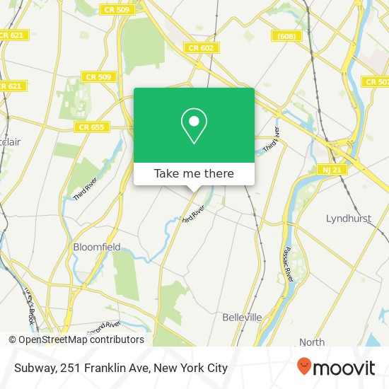 Mapa de Subway, 251 Franklin Ave
