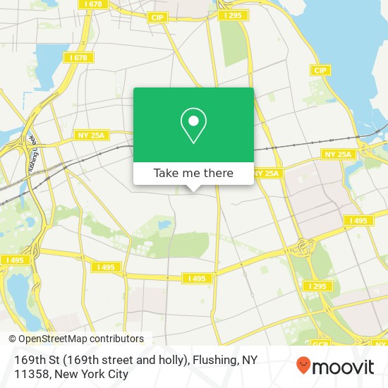 Mapa de 169th St (169th street and holly), Flushing, NY 11358