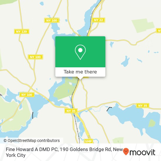 Mapa de Fine Howard A DMD PC, 190 Goldens Bridge Rd