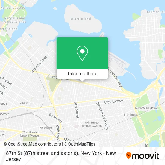 87th St (87th street and astoria) map