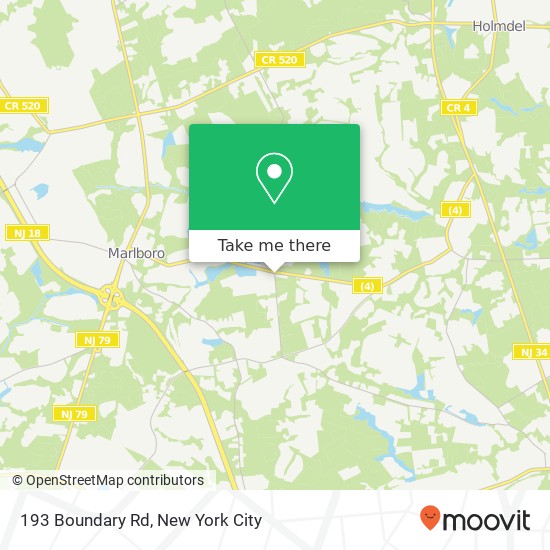 Mapa de 193 Boundary Rd, Colts Neck, NJ 07722