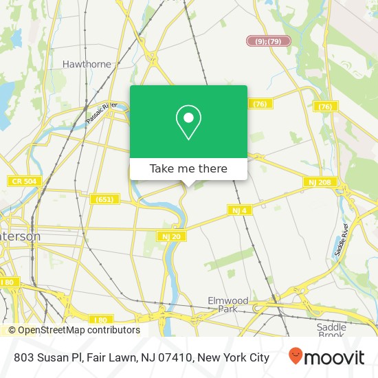 803 Susan Pl, Fair Lawn, NJ 07410 map