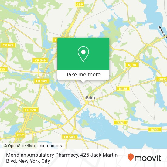Meridian Ambulatory Pharmacy, 425 Jack Martin Blvd map