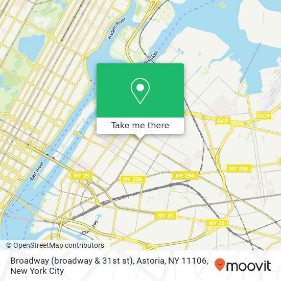 Mapa de Broadway (broadway & 31st st), Astoria, NY 11106