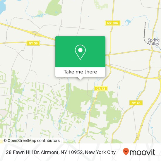 Mapa de 28 Fawn Hill Dr, Airmont, NY 10952
