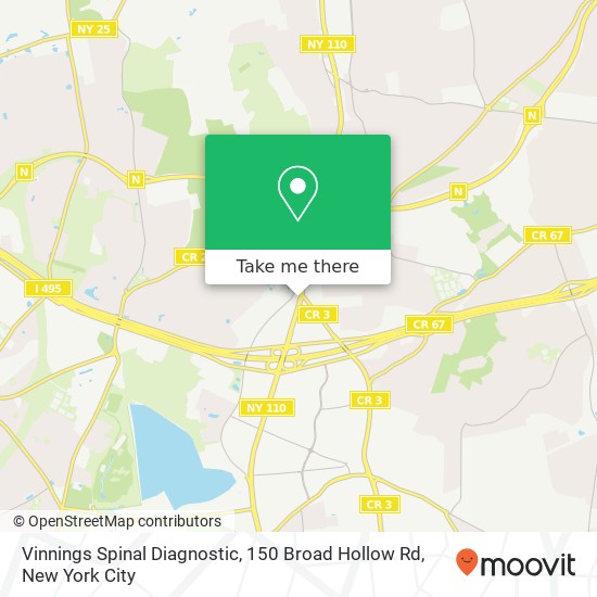 Mapa de Vinnings Spinal Diagnostic, 150 Broad Hollow Rd