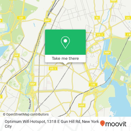 Optimum Wifi Hotspot, 1318 E Gun Hill Rd map