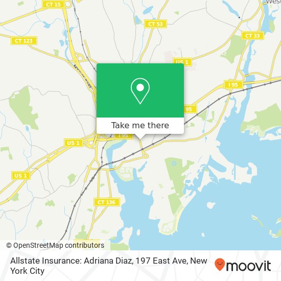 Allstate Insurance: Adriana Diaz, 197 East Ave map