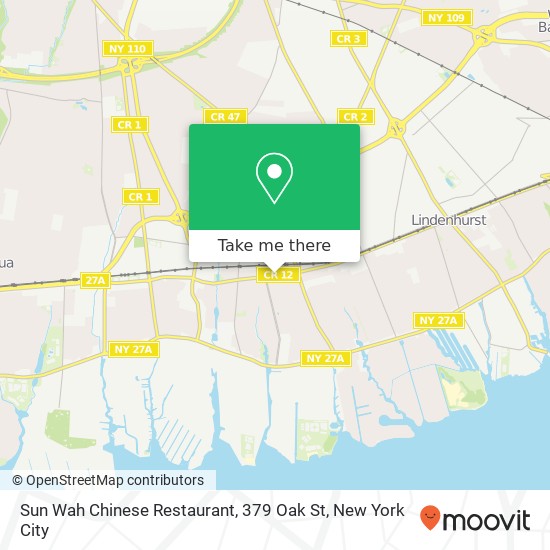 Mapa de Sun Wah Chinese Restaurant, 379 Oak St