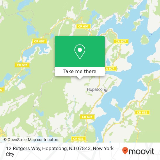 Mapa de 12 Rutgers Way, Hopatcong, NJ 07843