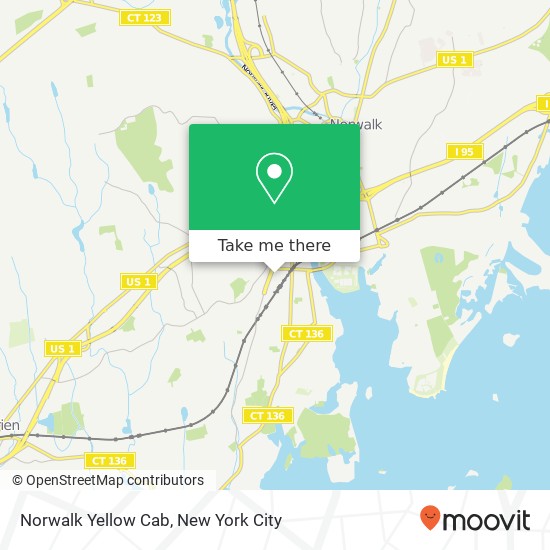 Mapa de Norwalk Yellow Cab