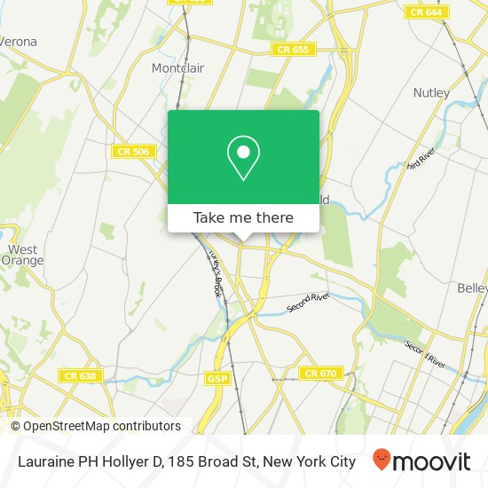 Mapa de Lauraine PH Hollyer D, 185 Broad St