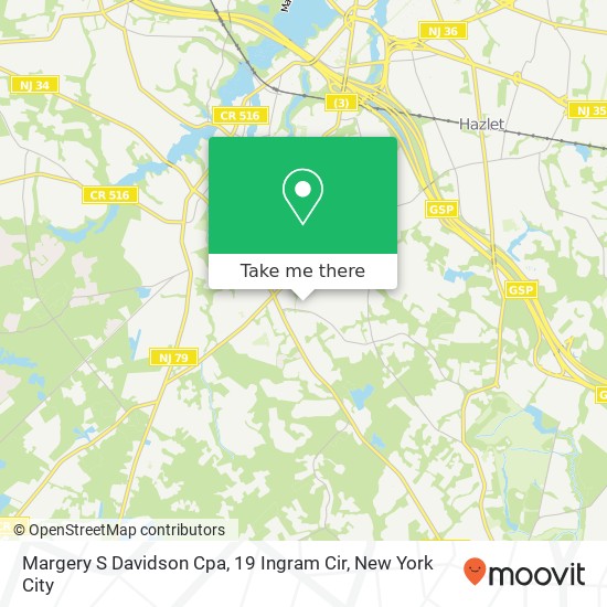 Mapa de Margery S Davidson Cpa, 19 Ingram Cir