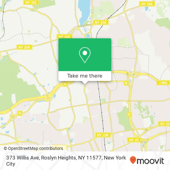 Mapa de 373 Willis Ave, Roslyn Heights, NY 11577