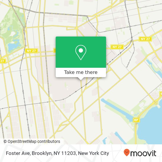 Mapa de Foster Ave, Brooklyn, NY 11203
