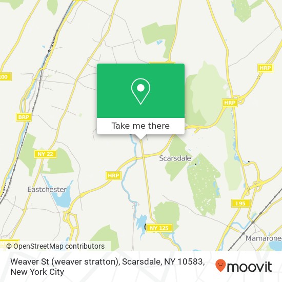 Mapa de Weaver St (weaver stratton), Scarsdale, NY 10583