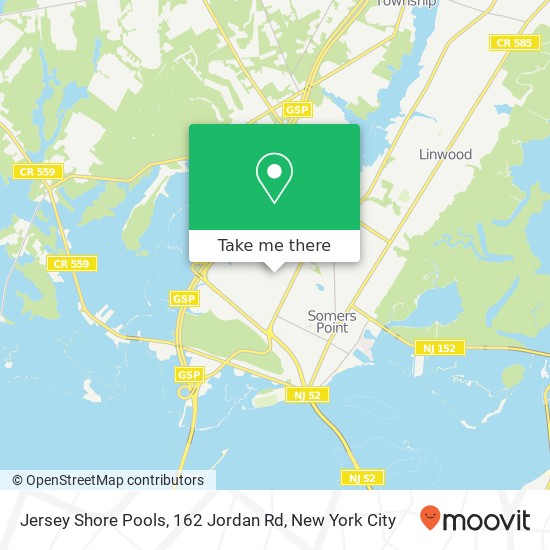 Jersey Shore Pools, 162 Jordan Rd map