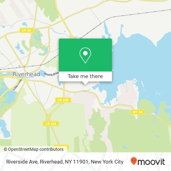 Riverside Ave, Riverhead, NY 11901 map
