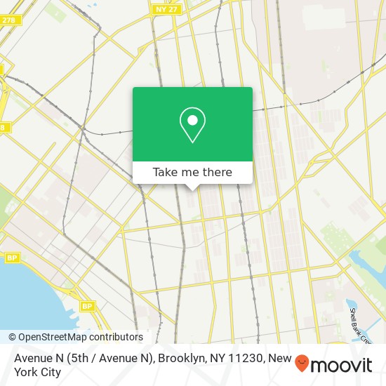 Avenue N (5th / Avenue N), Brooklyn, NY 11230 map