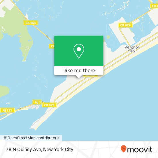 Mapa de 78 N Quincy Ave, Margate City, NJ 08402