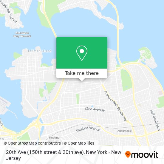 Mapa de 20th Ave (150th street & 20th ave)