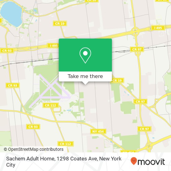 Sachem Adult Home, 1298 Coates Ave map