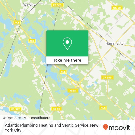 Mapa de Atlantic Plumbing Heating and Septic Service, 575 N 2nd Rd