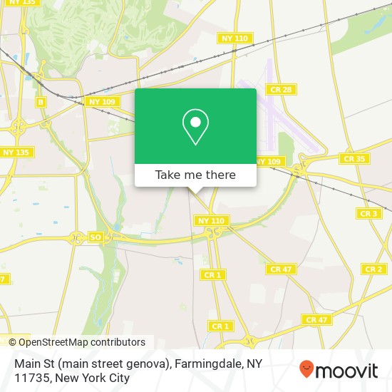 Mapa de Main St (main street genova), Farmingdale, NY 11735