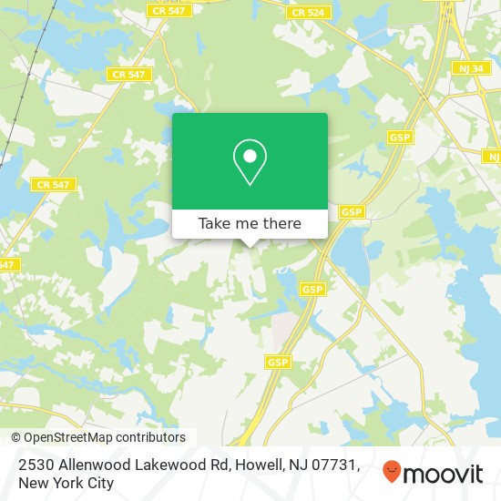 2530 Allenwood Lakewood Rd, Howell, NJ 07731 map
