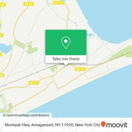 Mapa de Montauk Hwy, Amagansett, NY 11930