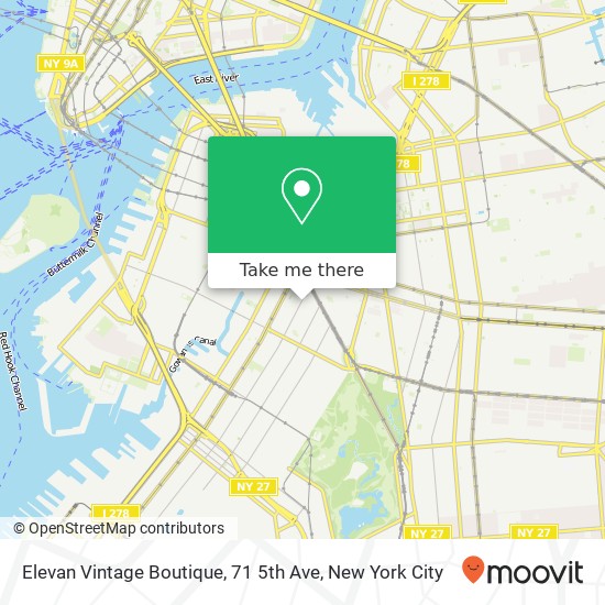 Mapa de Elevan Vintage Boutique, 71 5th Ave