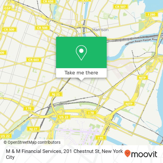 Mapa de M & M Financial Services, 201 Chestnut St