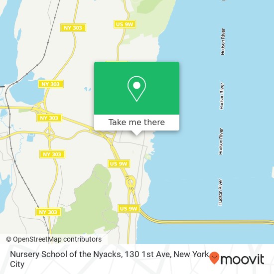 Mapa de Nursery School of the Nyacks, 130 1st Ave