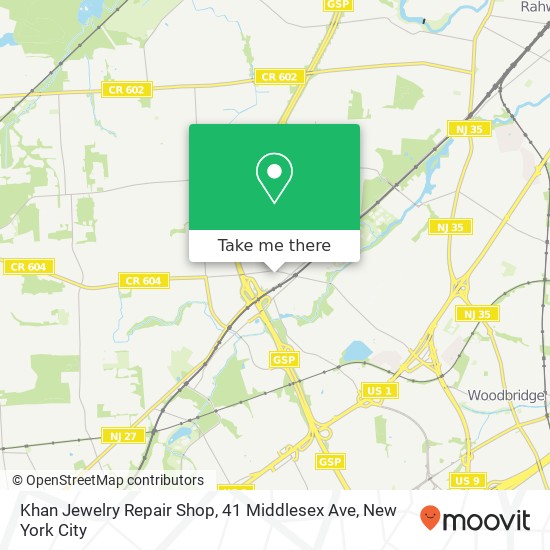 Khan Jewelry Repair Shop, 41 Middlesex Ave map