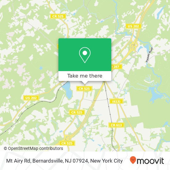 Mapa de Mt Airy Rd, Bernardsville, NJ 07924