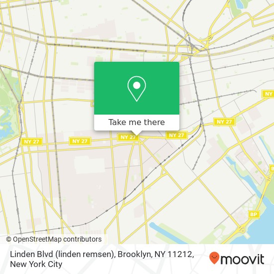 Mapa de Linden Blvd (linden remsen), Brooklyn, NY 11212