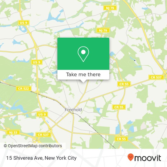 Mapa de 15 Shiverea Ave, Freehold, NJ 07728