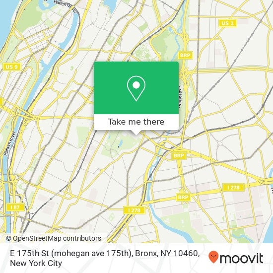 E 175th St (mohegan ave 175th), Bronx, NY 10460 map