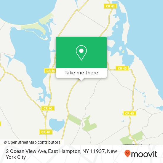 Mapa de 2 Ocean View Ave, East Hampton, NY 11937