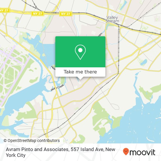 Mapa de Avram Pinto and Associates, 557 Island Ave
