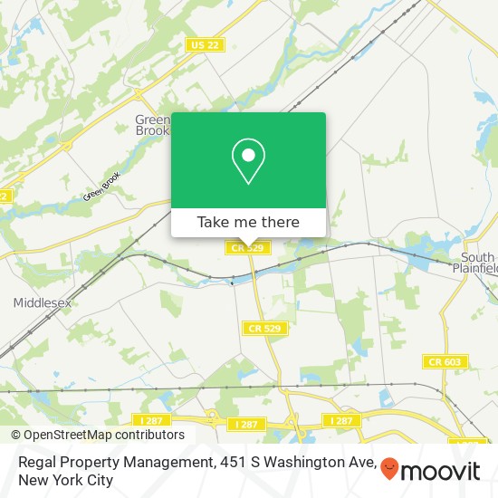 Mapa de Regal Property Management, 451 S Washington Ave