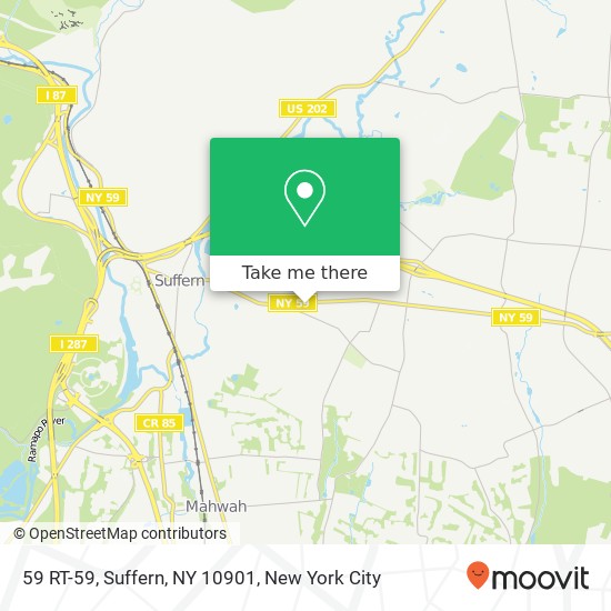 Mapa de 59 RT-59, Suffern, NY 10901