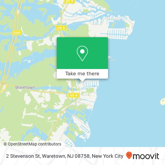 Mapa de 2 Stevenson St, Waretown, NJ 08758